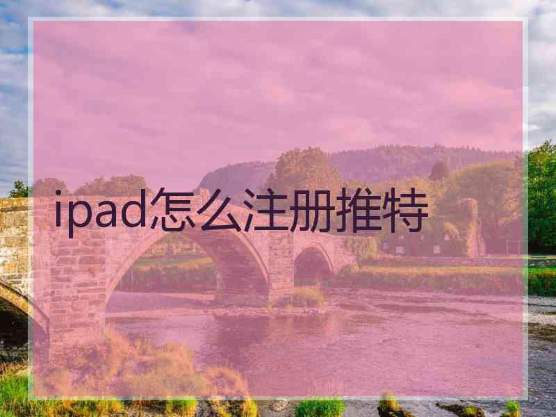 ipad怎么注册推特